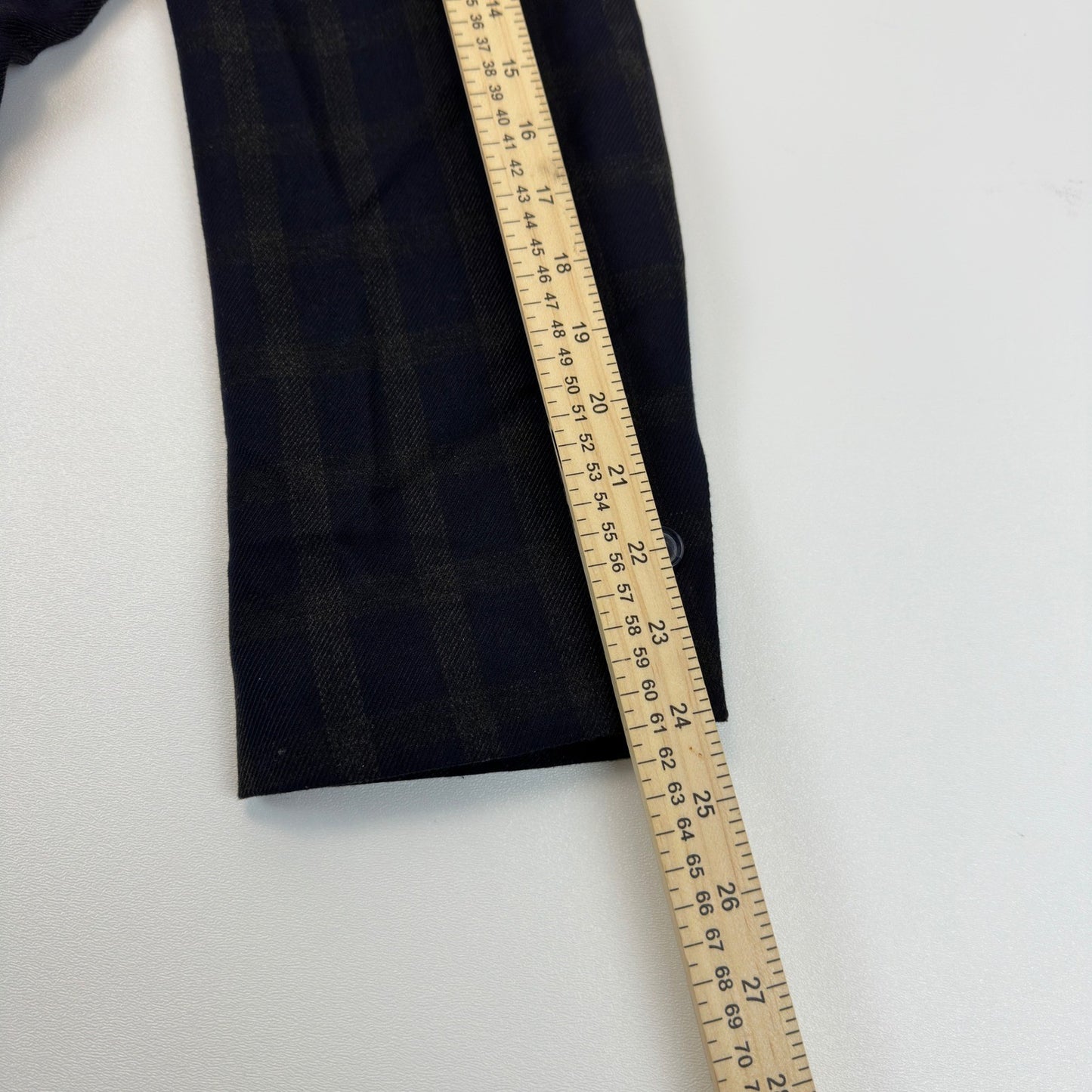 Haggar 1926 Originals Mens 44R Navy Blue Brown Plaid Blazer Sport Coat 1006615 by Haggar
