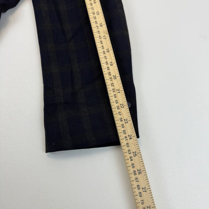 Haggar 1926 Originals Mens 44R Navy Blue Brown Plaid Blazer Sport Coat 1006615 by Haggar