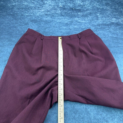 Liz Baker Woman Plum Purple Pleated Front Tapered Dress Pants 16WP Petite Plus by Liz Baker