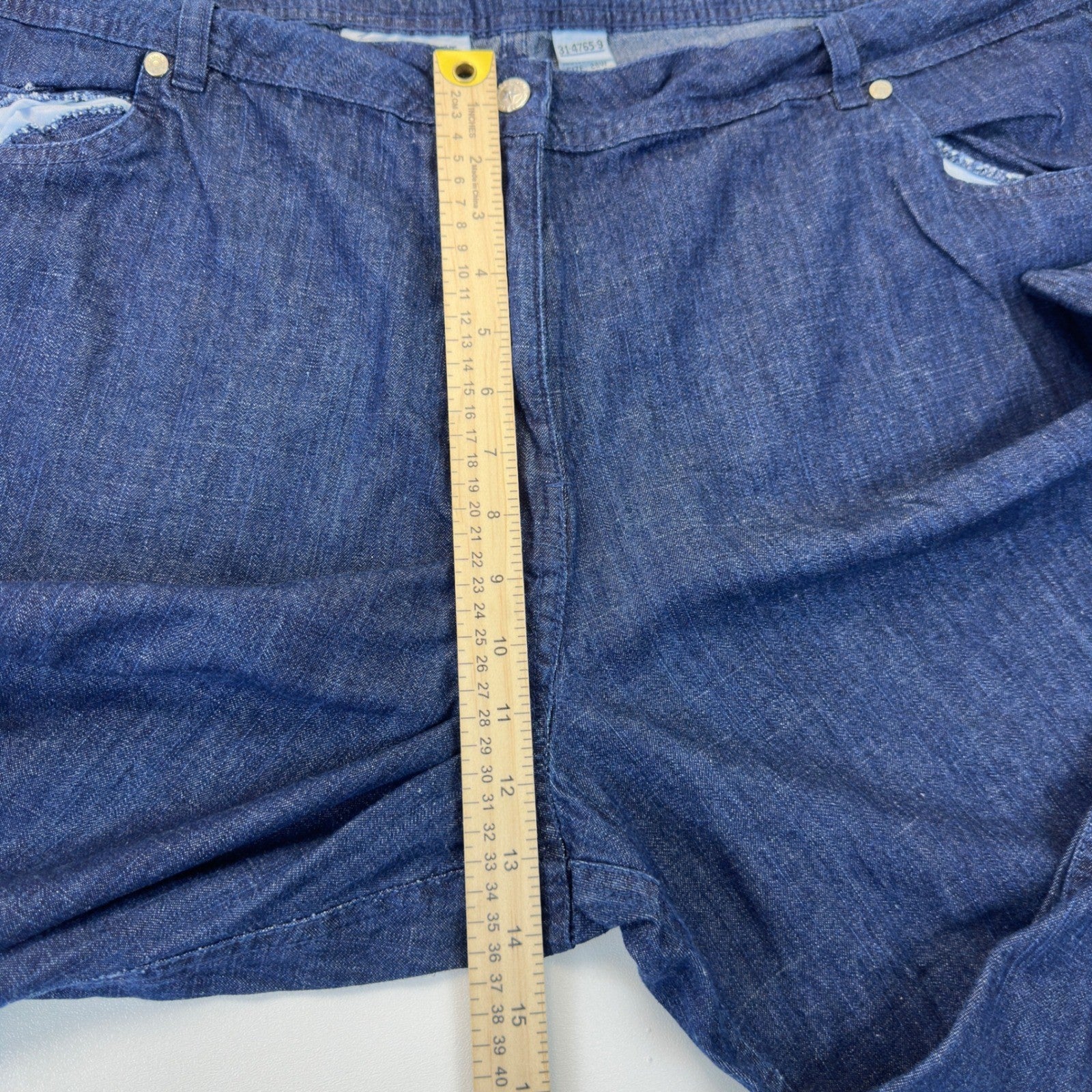 Classic Dark Wash Wide Leg Denim Jeans Plus Size 26W High Rise Blue 31-4765-9 by Unbranded