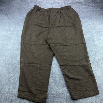Sag Harbor Woman 20W Pleated Dress Pants Charcoal Textured Elastic Waist by Sag Harbor Woman