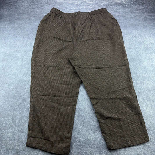 Sag Harbor Woman 20W Pleated Dress Pants Charcoal Textured Elastic Waist by Sag Harbor Woman