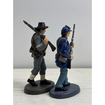 Civil War Soldier Figurines Set of 2 Historical Gettysburg Souvenir Decor by Americana Souvenirs