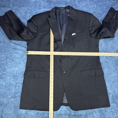 Jones New York Classic Mens 2-Piece Suit Charcoal Black 100% Wool 38W 46R by Jones New York Classic