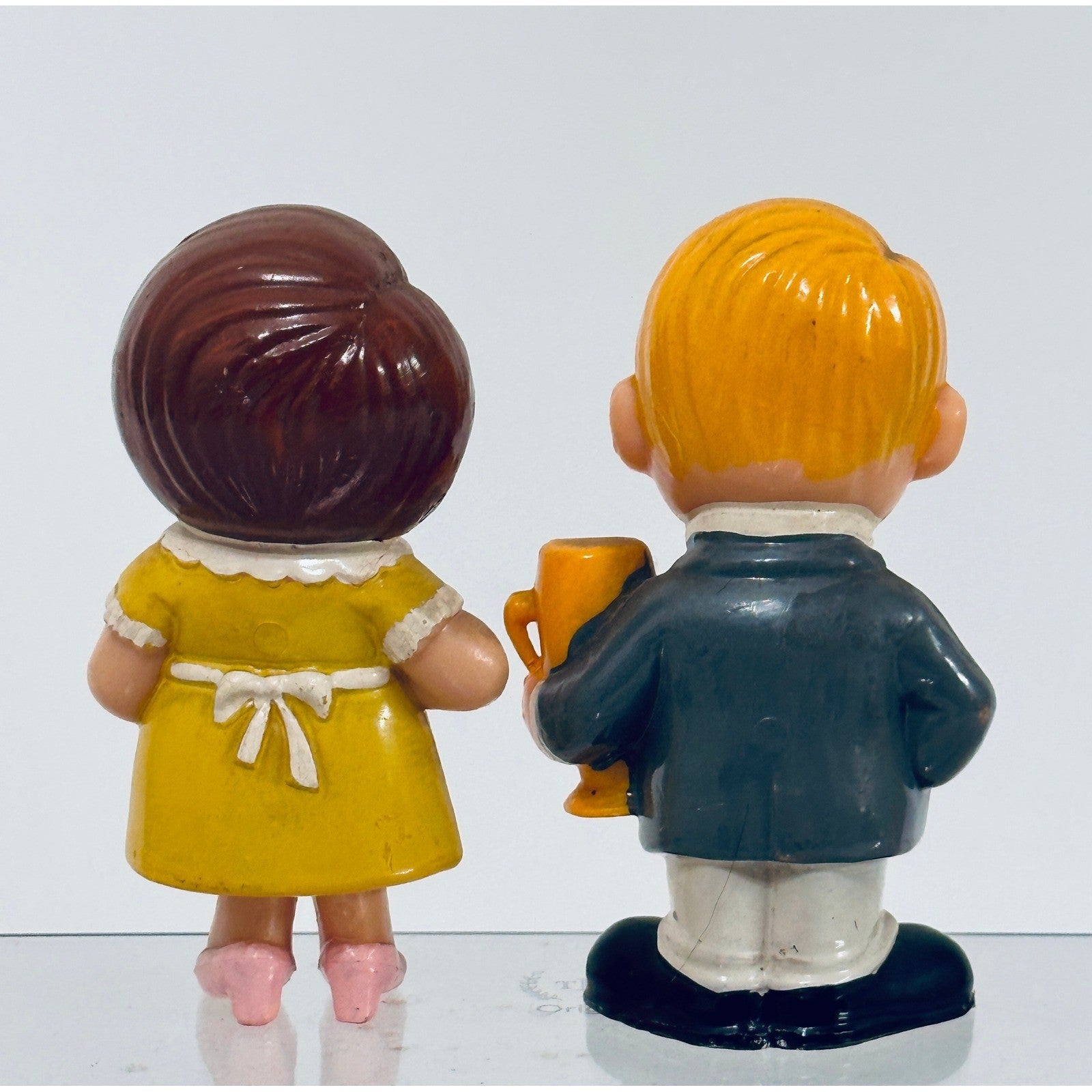 Vintage 1970s Berries Father Mother Figurines Set - Retro Family Gift by Berries