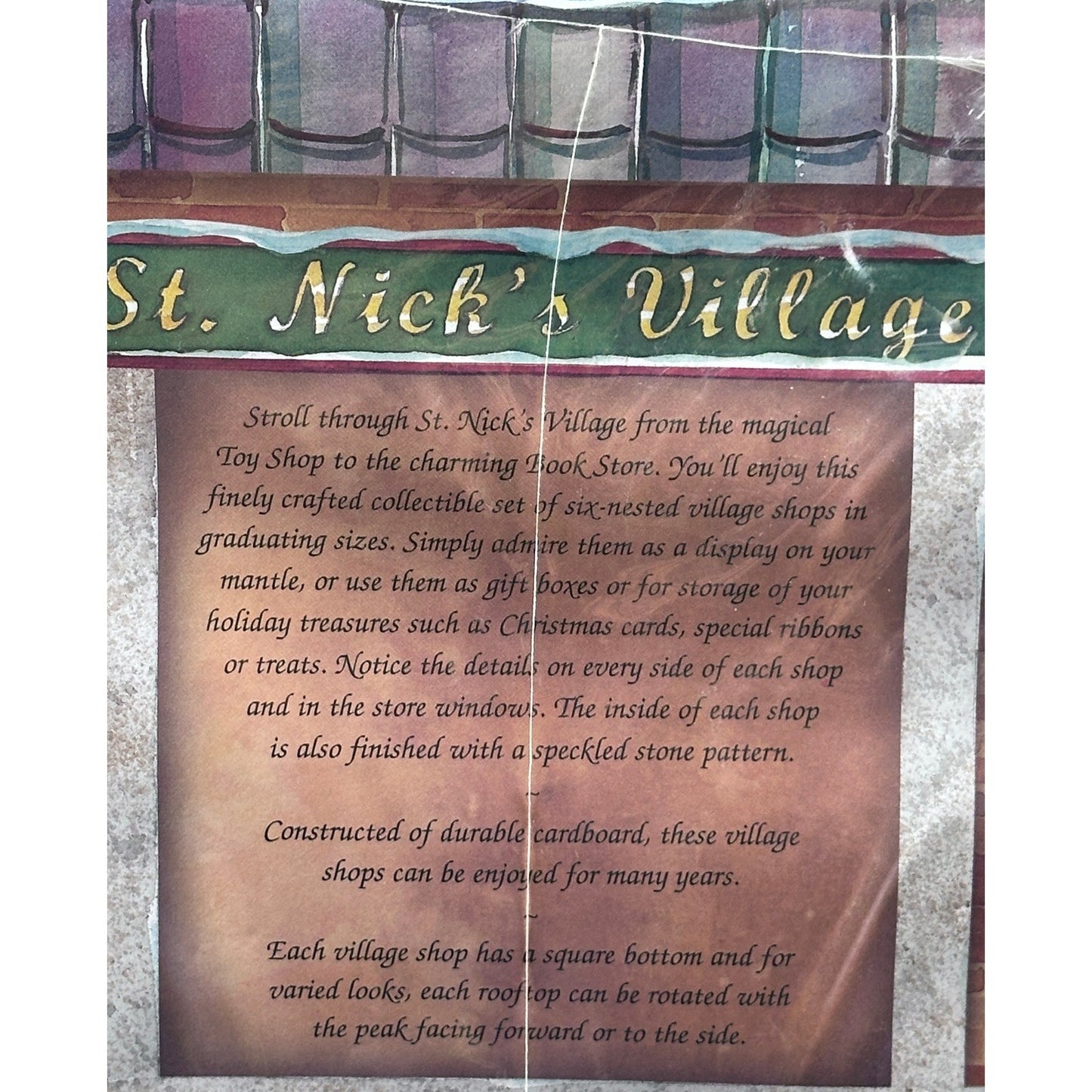 St. Nick's Village Nested Boxes Toy Shop Christmas Village Decor 6-Piece by Barrington Studios Limited