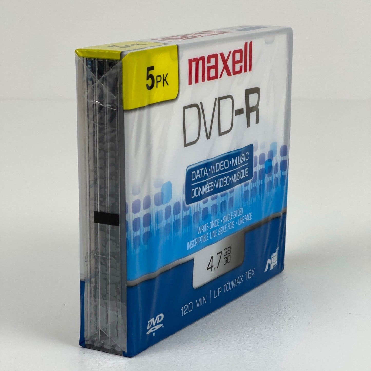 Maxell DVD-R 5-Pack 4.7GB 120 Min 16X Blank Media Discs Slim Cases 62590 by Maxell