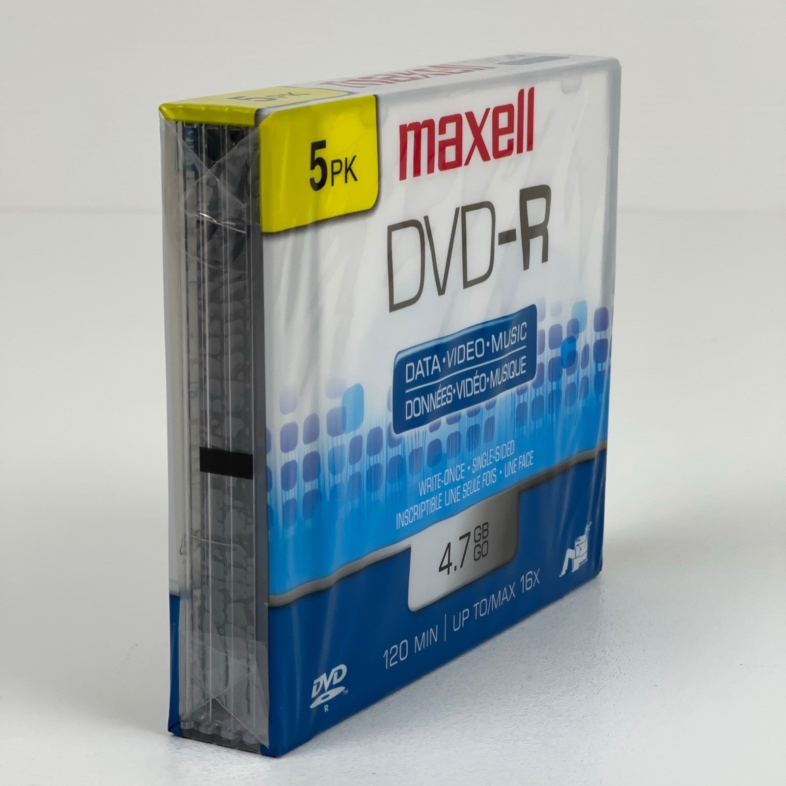 Maxell DVD-R 5-Pack 4.7GB 120 Min 16X Blank Media Discs Slim Cases 62590 by Maxell