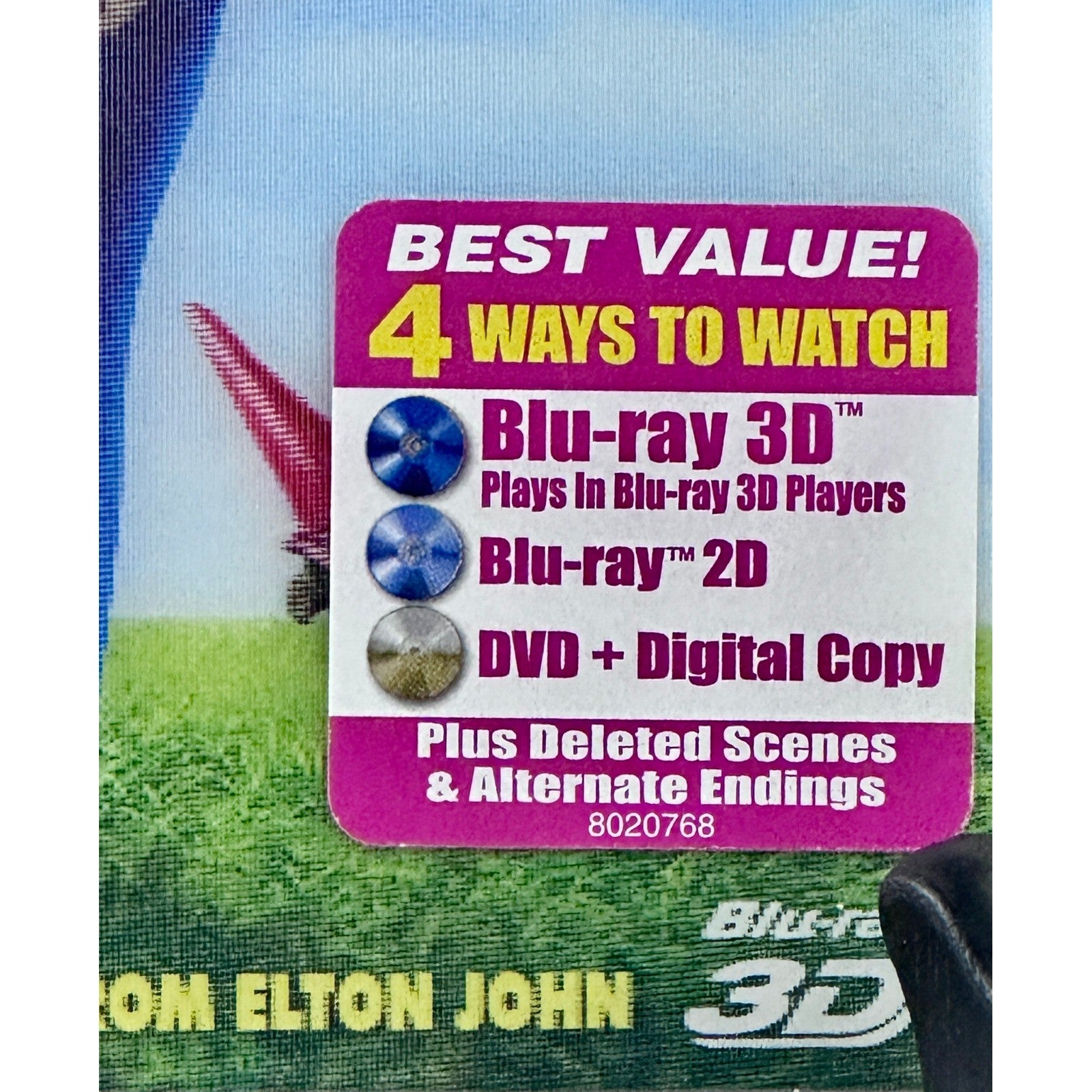 Gnomeo & Juliet 3D Blu-ray DVD Combo Pack Elton John Music Slipcover G Movie by Buysaavy