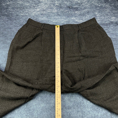Sag Harbor Woman 20W Pleated Dress Pants Charcoal Textured Elastic Waist by Sag Harbor Woman