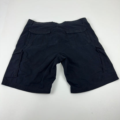 Faded Glory Mens Cargo Shorts Black Size 38 Cotton Drawstring Utility Pockets by Faded Glory