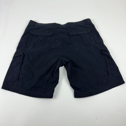 Faded Glory Mens Cargo Shorts Black Size 38 Cotton Drawstring Utility Pockets by Faded Glory
