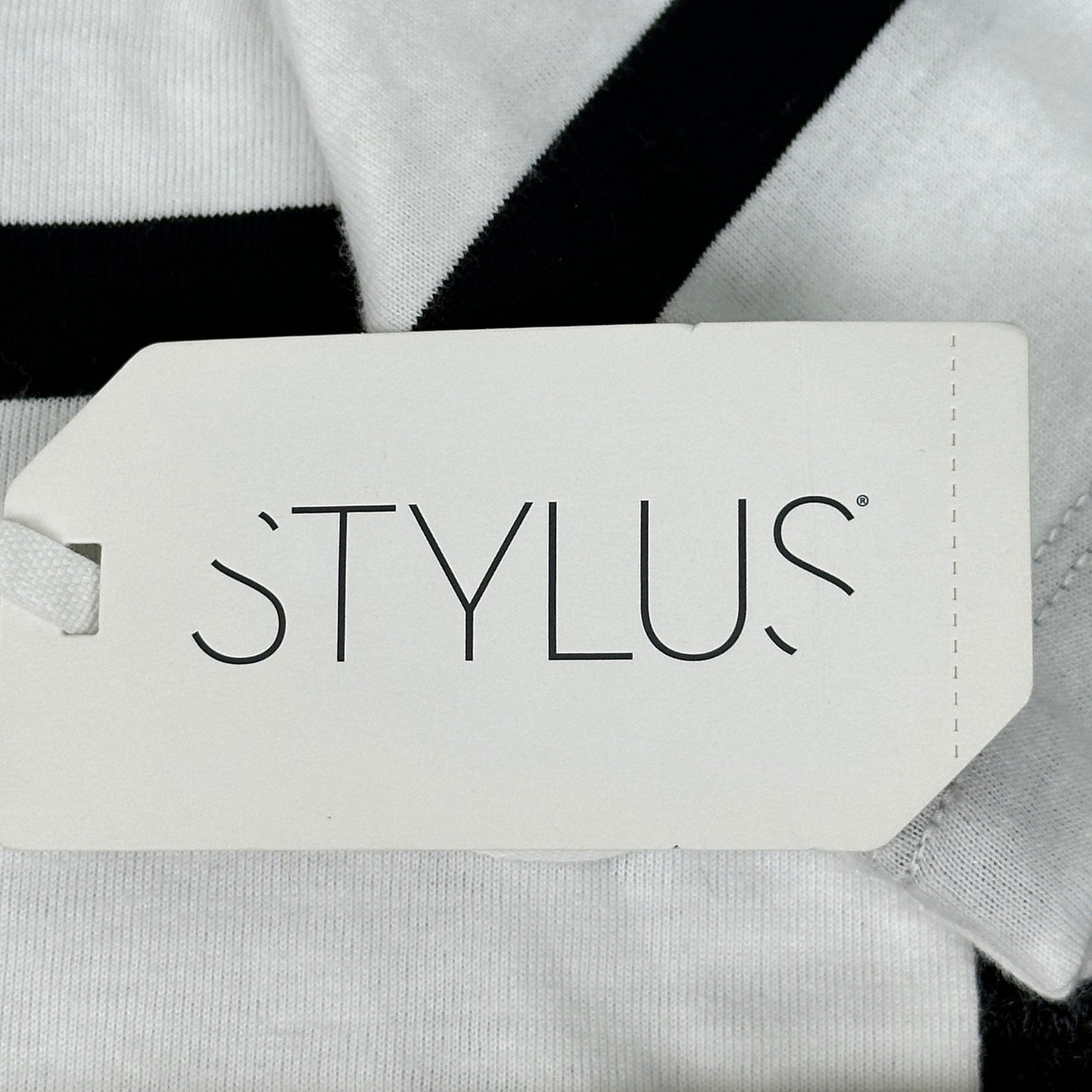 Stylus Mens Black Stripe Short Sleeve Crew Neck T-Shirt SP24STY5032M Medium NWT by Stylus