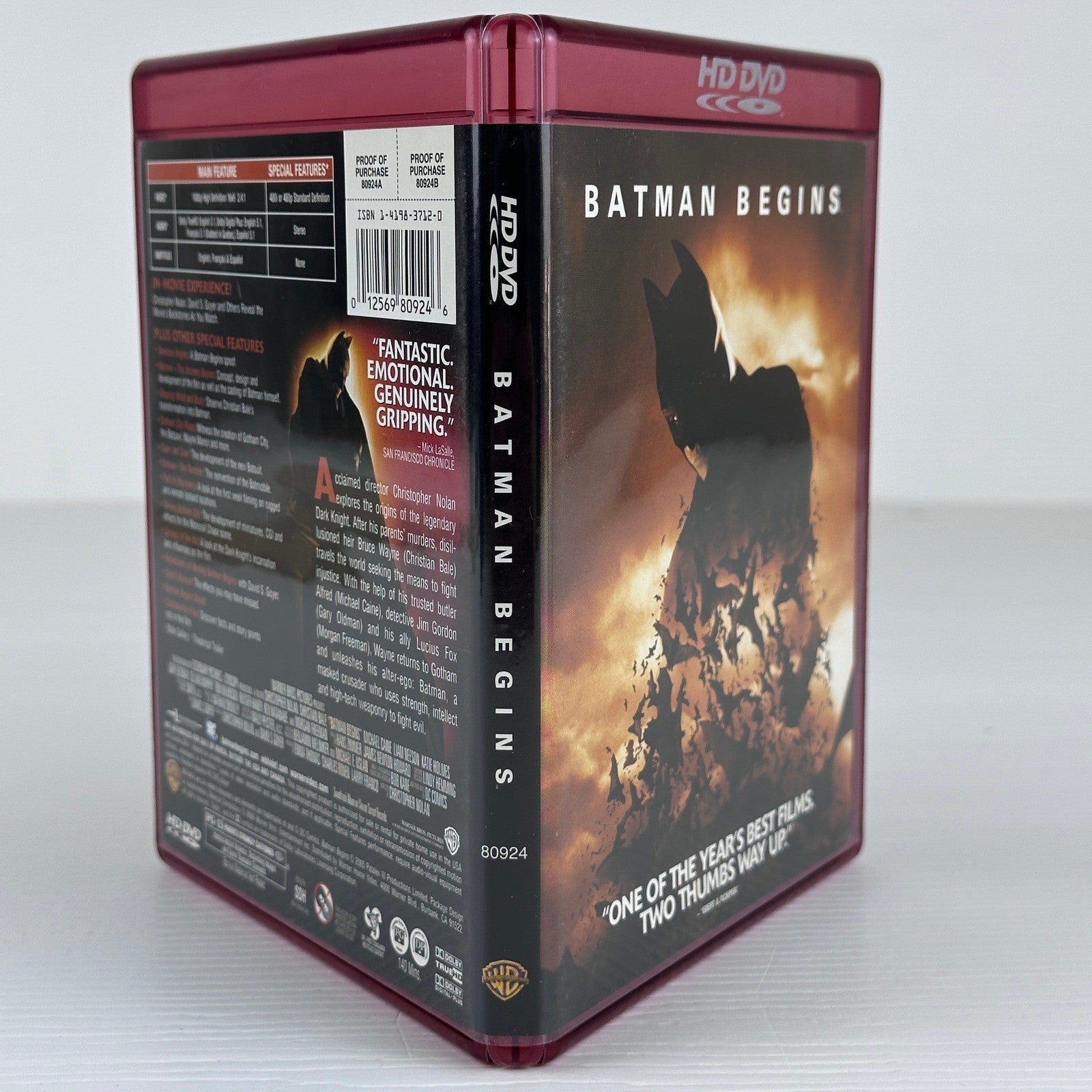 Batman Begins HD DVD 2006 Christopher Nolan Christian Bale Warner Bros 80924 by Buysaavy
