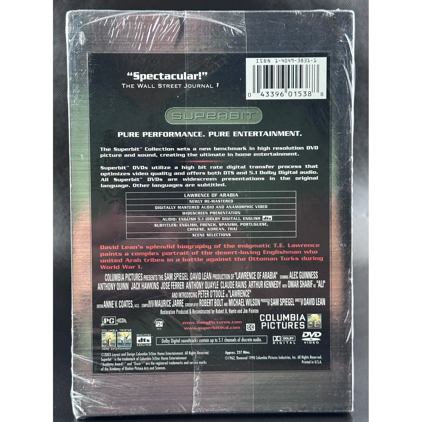 Lawrence of Arabia Superbit 2-Disc DVD Collector's Edition Widescreen New by Buysaavy