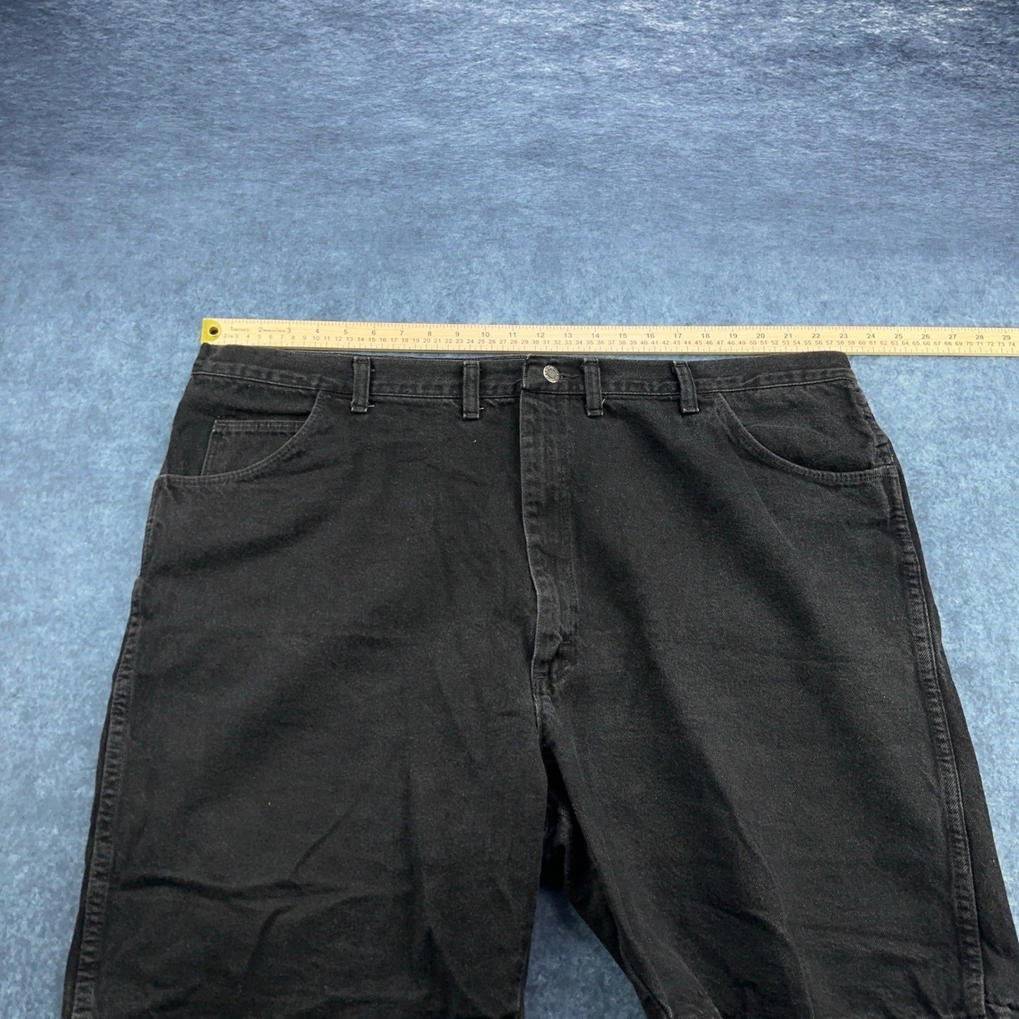 Wrangler Authentics Mens Black Denim Shorts 48 100% Cotton Made in USA 60601CB by Wrangler