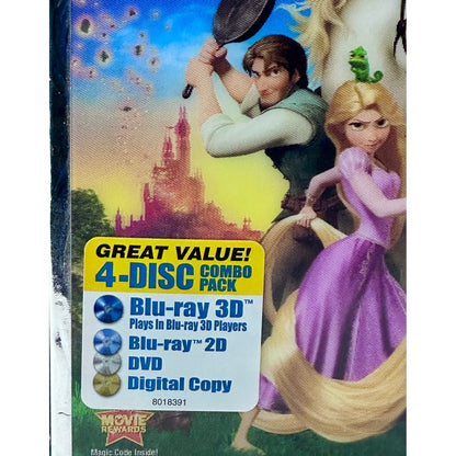Disney Tangled 3D Blu-ray 4-Disc Combo Pack 2D DVD Digital Copy Spanish Audio by Buysaavy