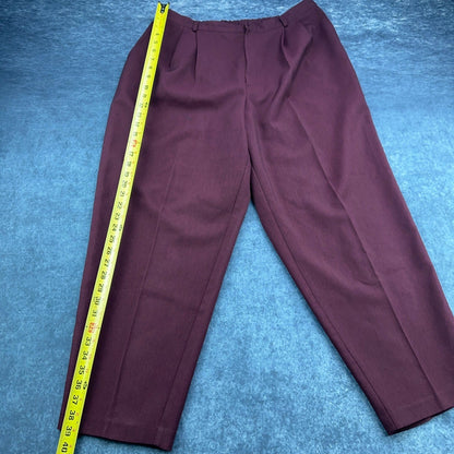 Liz Baker Woman Plum Purple Pleated Front Tapered Dress Pants 16WP Petite Plus by Liz Baker