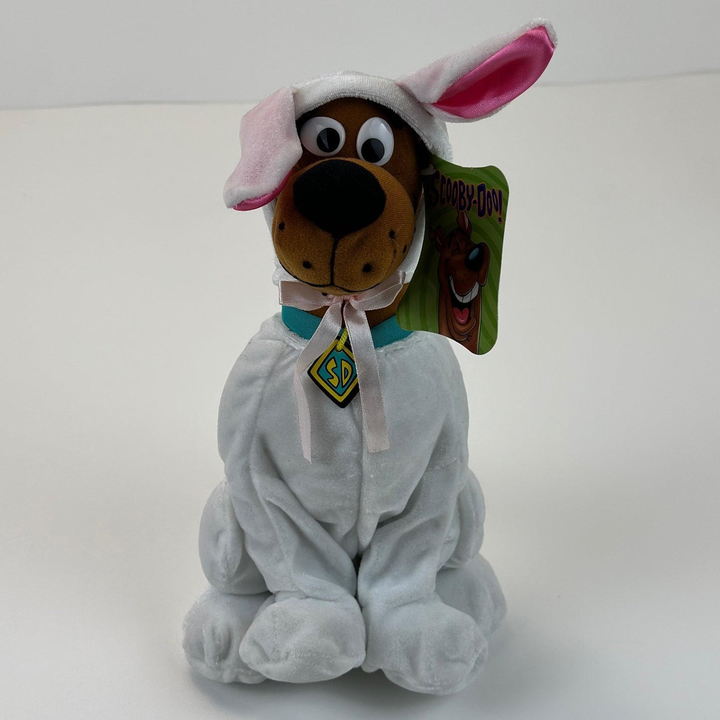 Scooby-Doo Bunny Costume Plush Toy Factory Hanna-Barbera Easter White Brown 2004 by Toy Factory