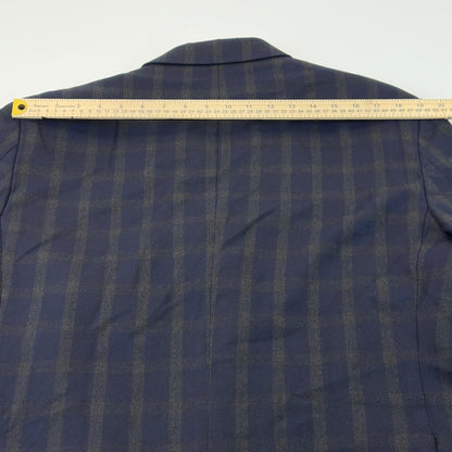Haggar 1926 Originals Mens 44R Navy Blue Brown Plaid Blazer Sport Coat 1006615 by Haggar