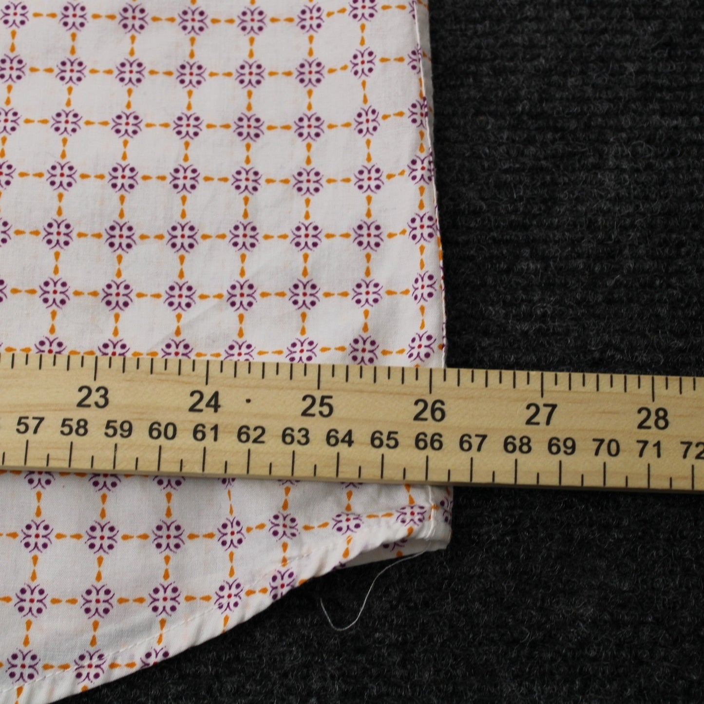 Stacy Adams Mens Dress Shirt 17.5 36/37 White Purple Orange Geometric Medallion by Stacy Adams