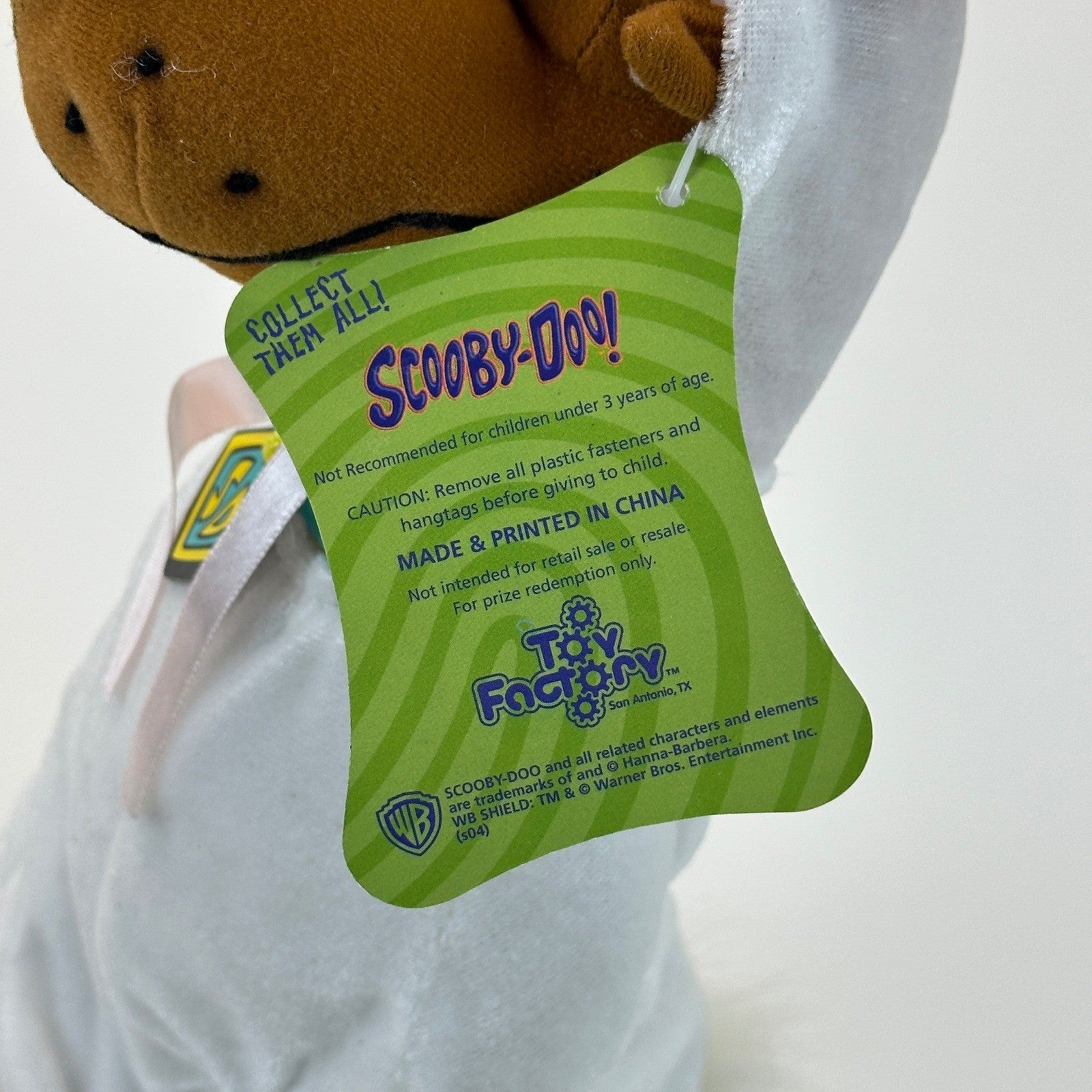 Scooby-Doo Bunny Costume Plush Toy Factory Hanna-Barbera Easter White Brown 2004 by Toy Factory