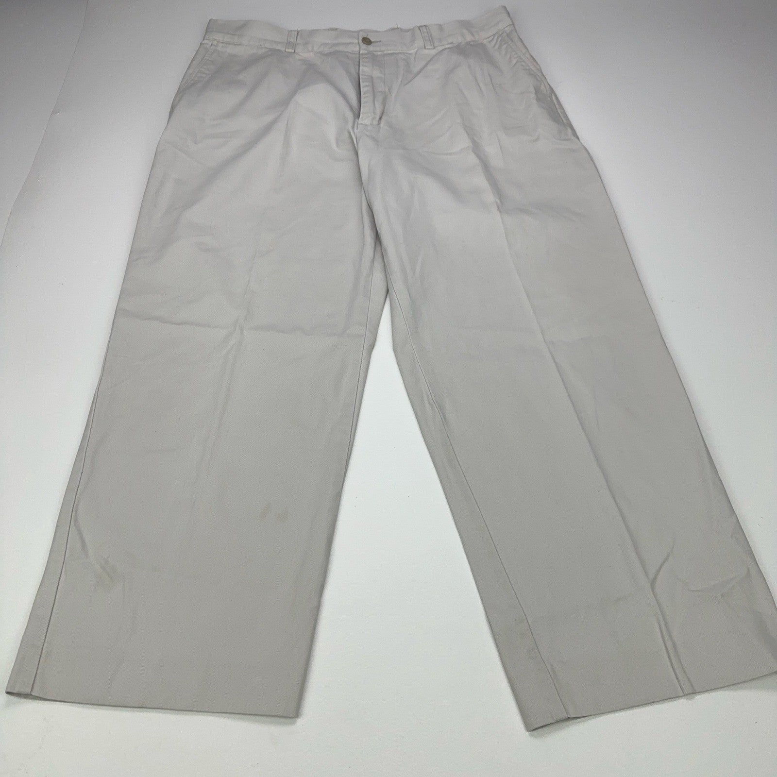 Natural Issue Mens Chino Pants 36x30 Stone Beige 100% Cotton Straight Leg Flat by Natural Issue