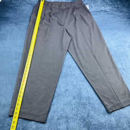 Tribeca Studio Women Gray Pleated Tapered Dress Pants 18WP Made in USA 95761207 by Tribeca Studio