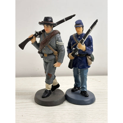 Civil War Soldier Figurines Set of 2 Historical Gettysburg Souvenir Decor by Americana Souvenirs