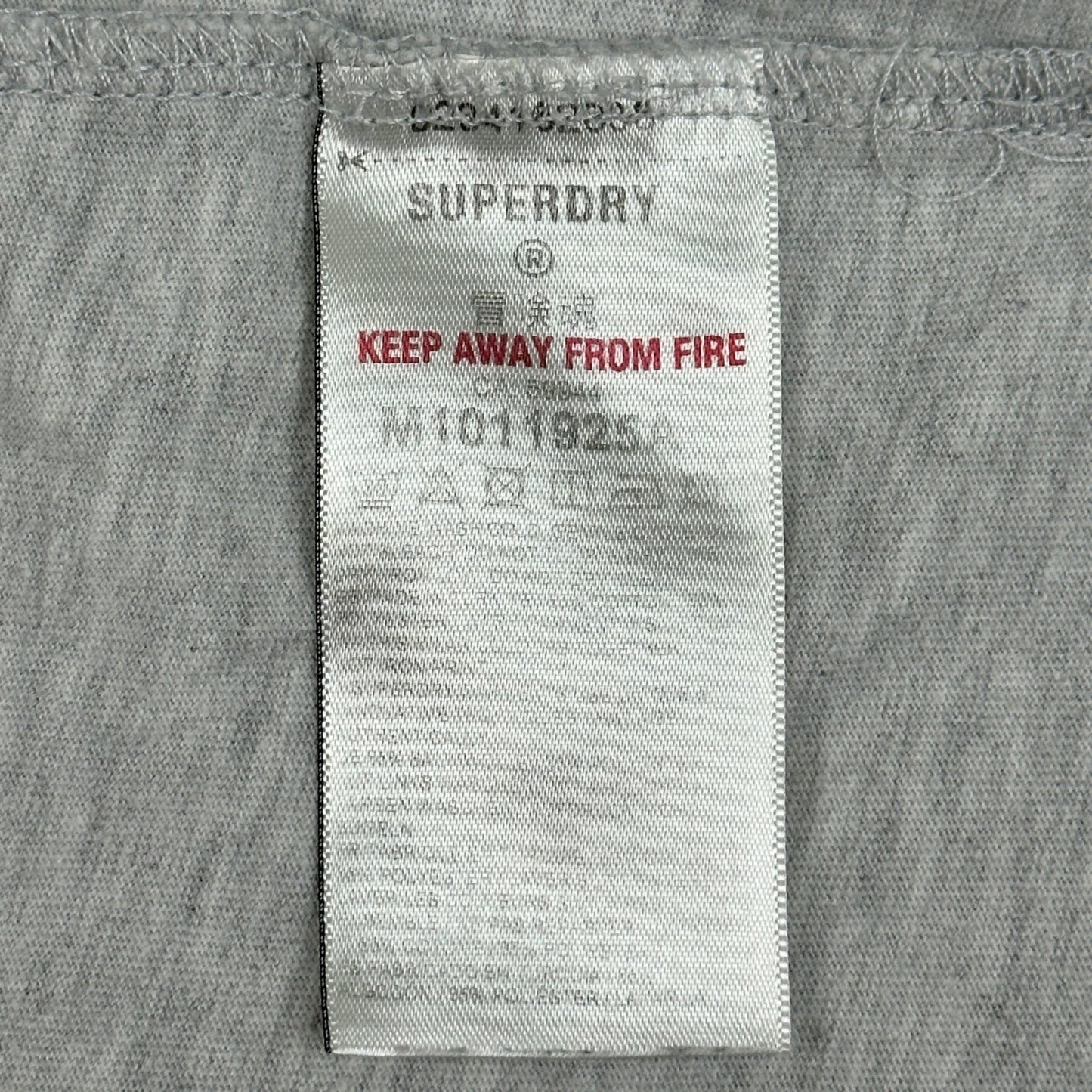 Superdry Mens Graphic T-Shirt Grey Green Stripe Logo Crew Neck Small by Superdry