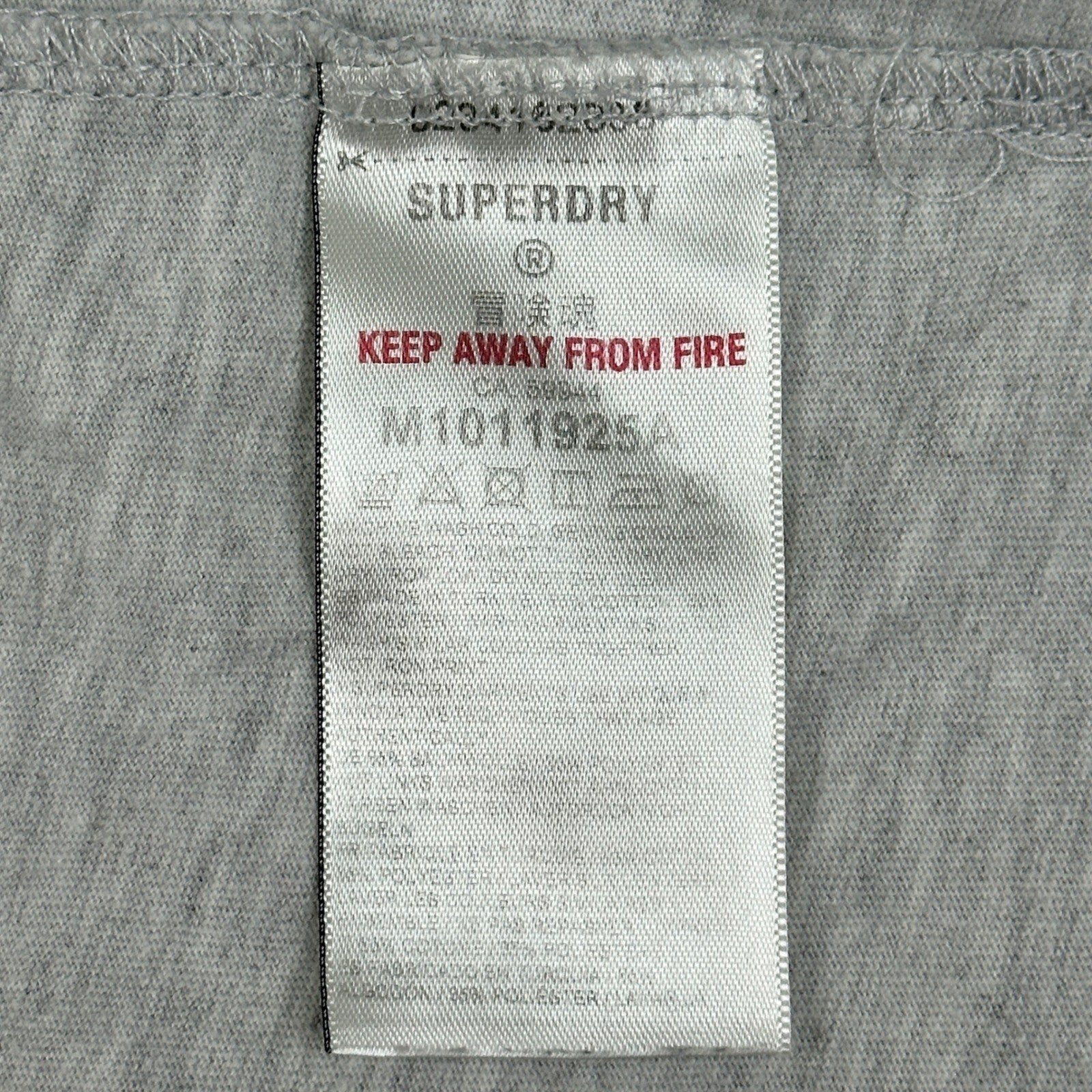 Superdry Mens Graphic T-Shirt Grey Green Stripe Logo Crew Neck Small by Superdry