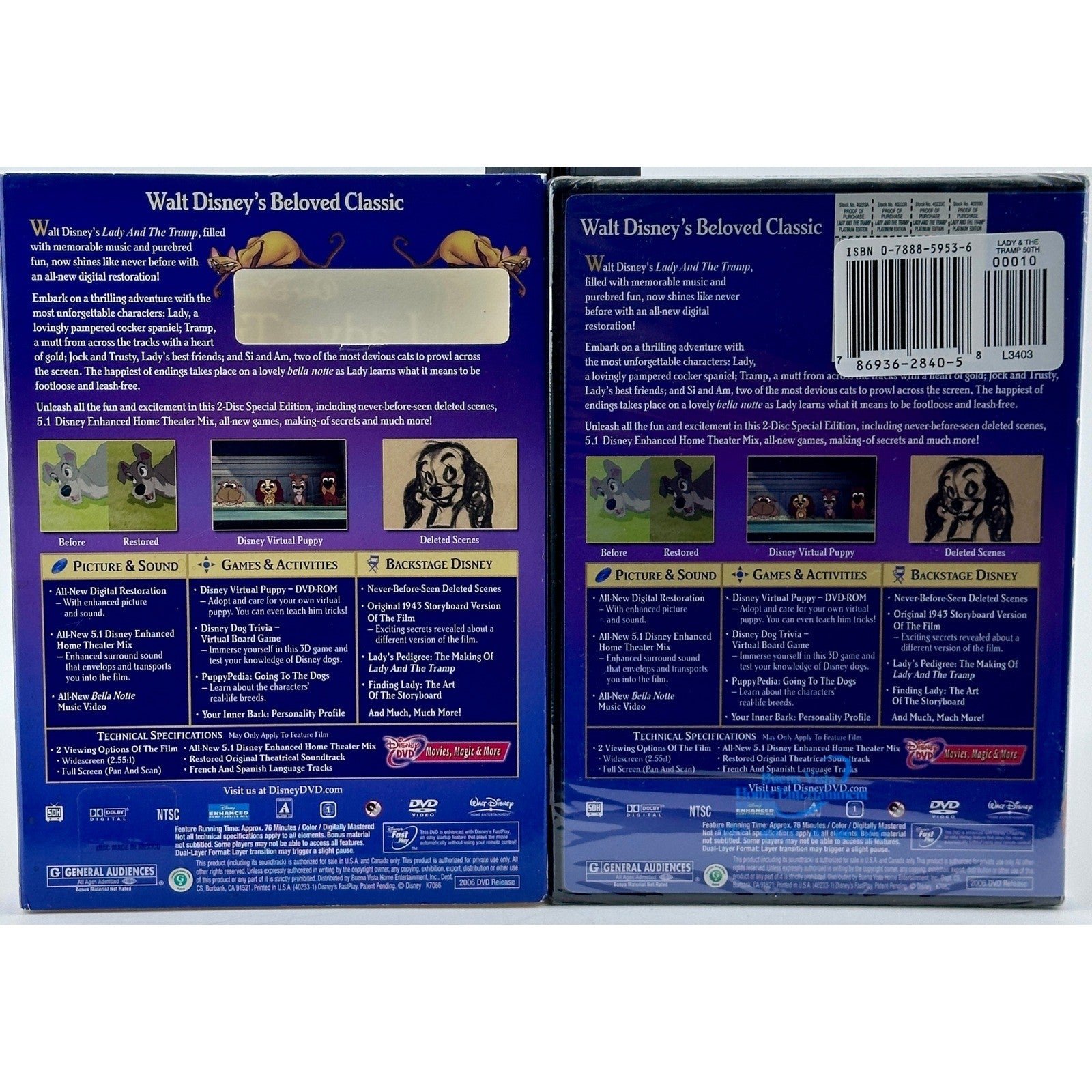 Lady and the Tramp 50th Anniversary Edition 2-Disc DVD - Disney Classic by Buysaavy