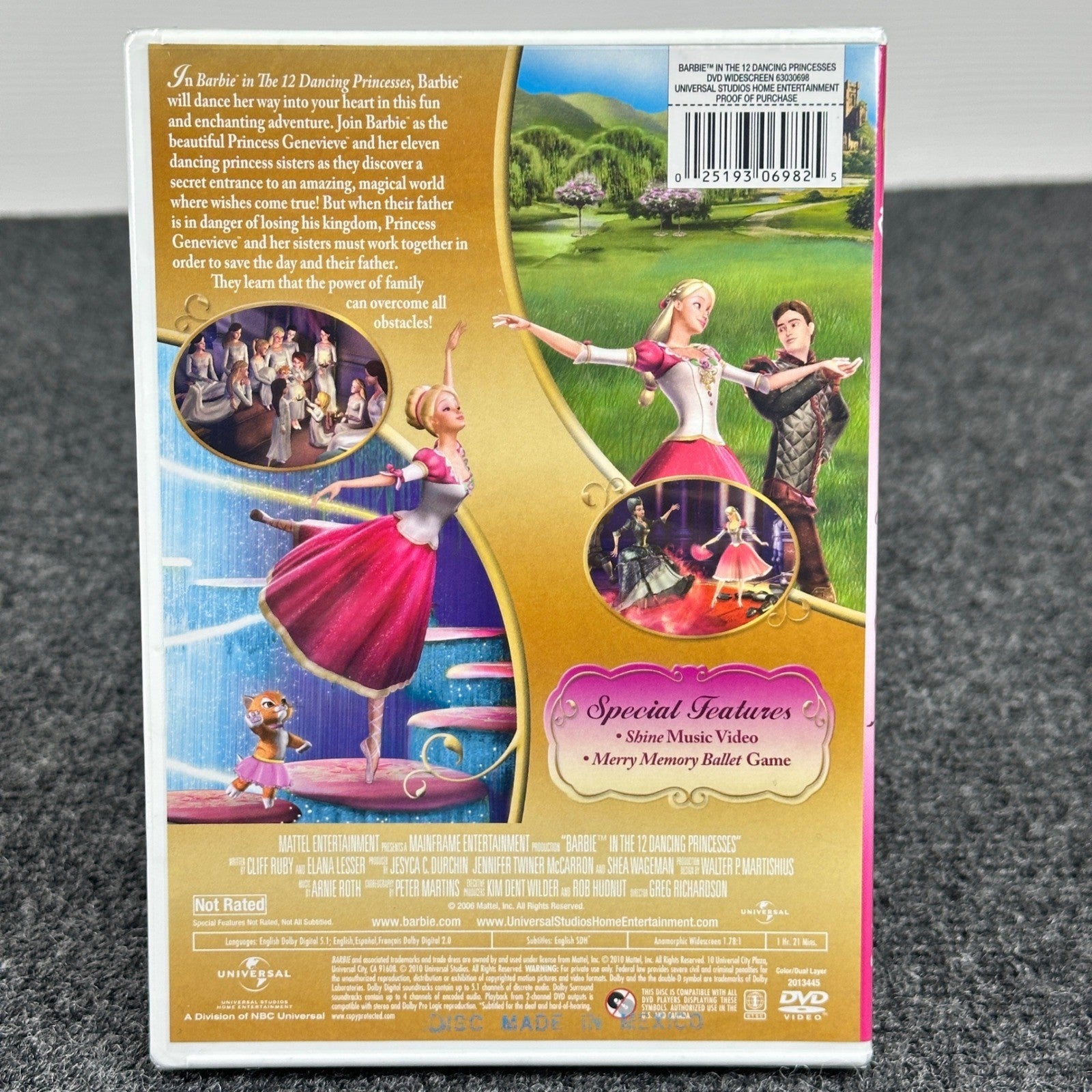 Barbie in the 12 Dancing Princesses DVD 2006 Widescreen New Sealed & Slipcover by Buysaavy