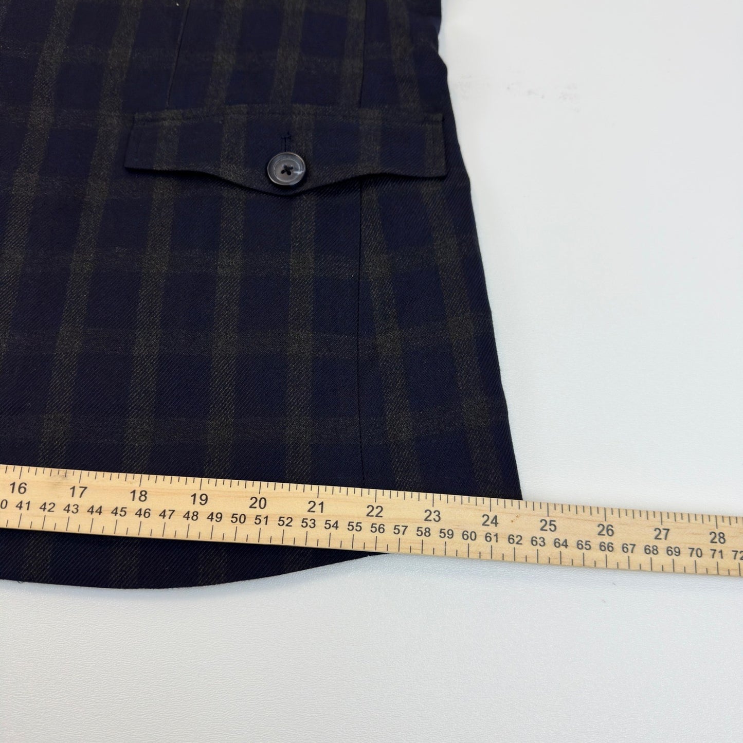 Haggar 1926 Originals Mens 44R Navy Blue Brown Plaid Blazer Sport Coat 1006615 by Haggar