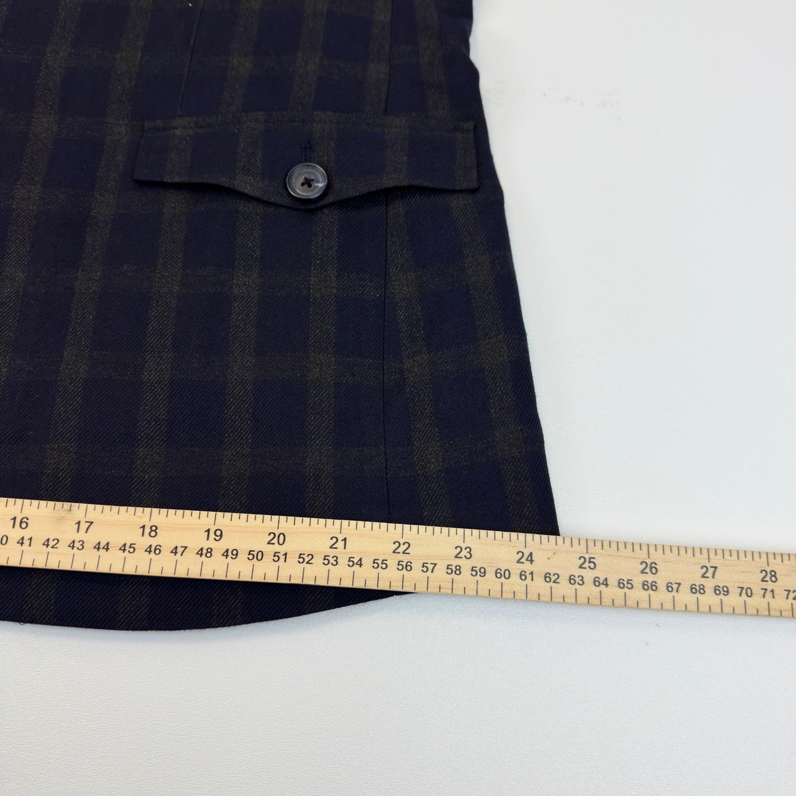Haggar 1926 Originals Mens 44R Navy Blue Brown Plaid Blazer Sport Coat 1006615 by Haggar