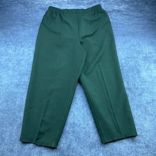 Just For Women Dark Green Elastic Waist Pull On Pants Straight Leg 18WP USA Made by Just For Women