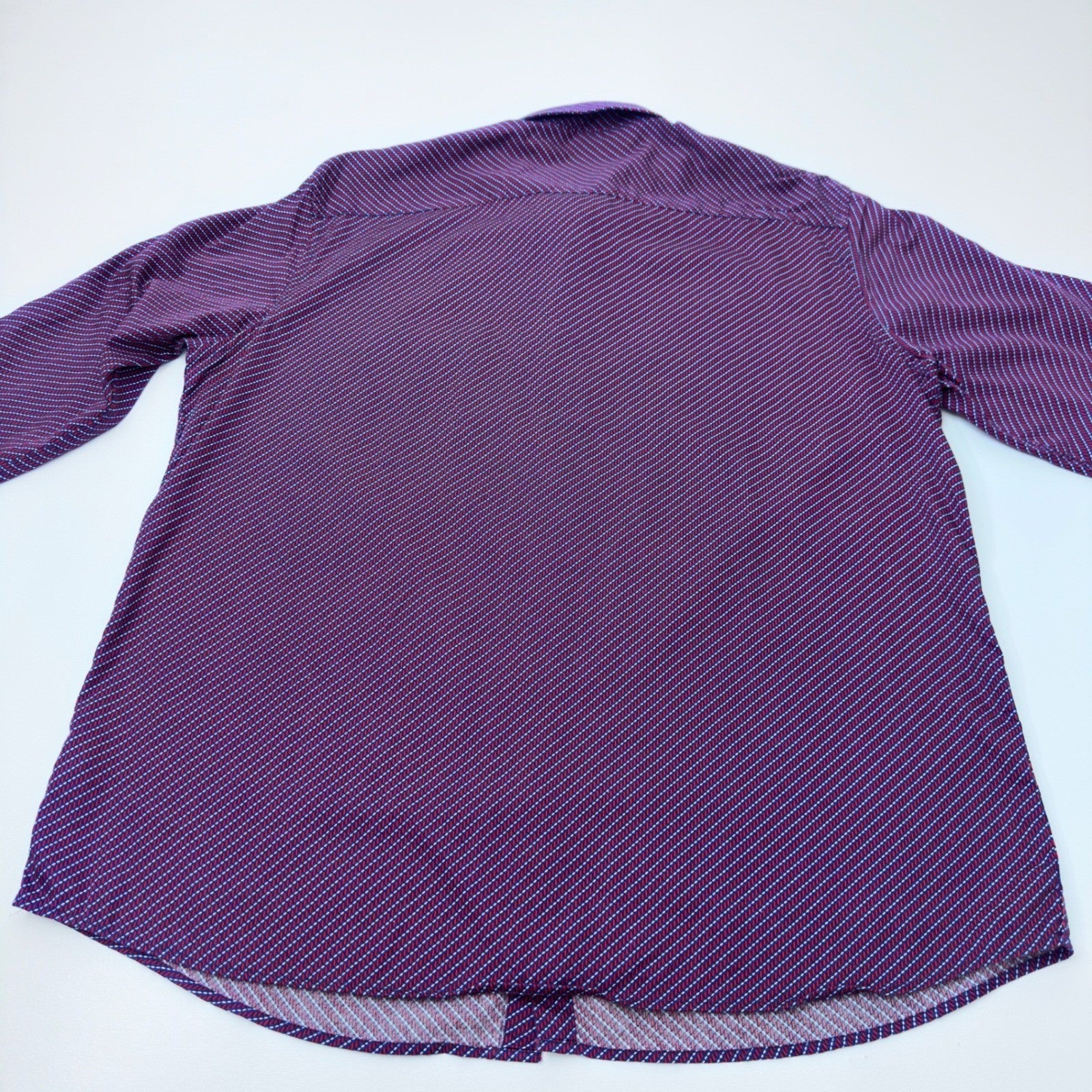 Johnston & Murphy Mens XL Purple Geometric Button Down Long Sleeve Dress Shirt by Johnston & Murphy