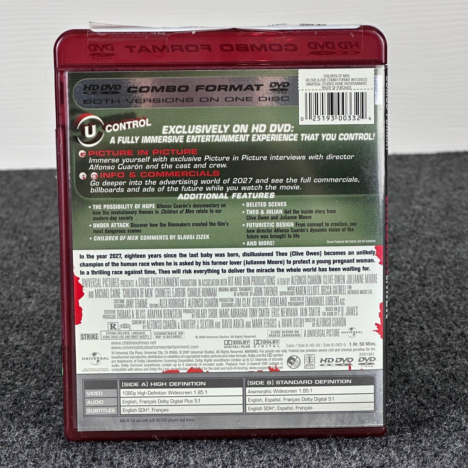 Children of Men HD DVD DVD Combo Format Clive Owen Julianne Moore 2007 Universal by Buysaavy