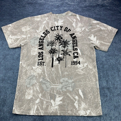 Rock Salt Los Angeles City of Angels Grey Camo Graphic T-Shirt Mens Medium by Rock Salt