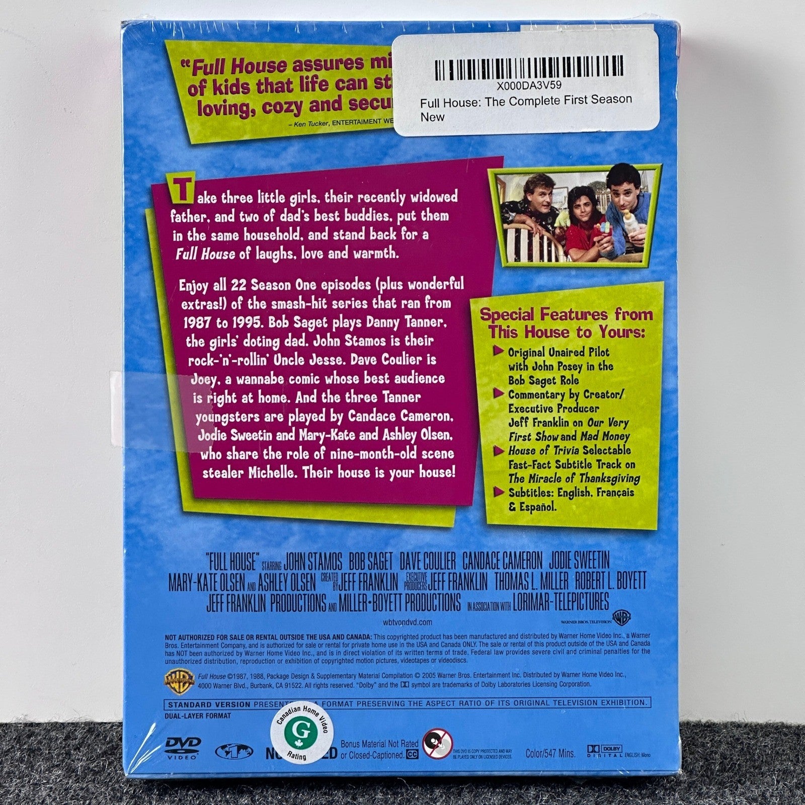 Full House The Complete First Season DVD New Sealed 80s Family Sitcom 59597 by Buysaavy