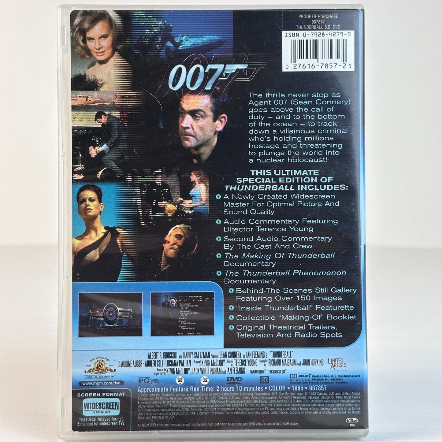 Thunderball Special 007 Edition DVD Sean Connery James Bond Widescreen 1999 MGM by Buysaavy