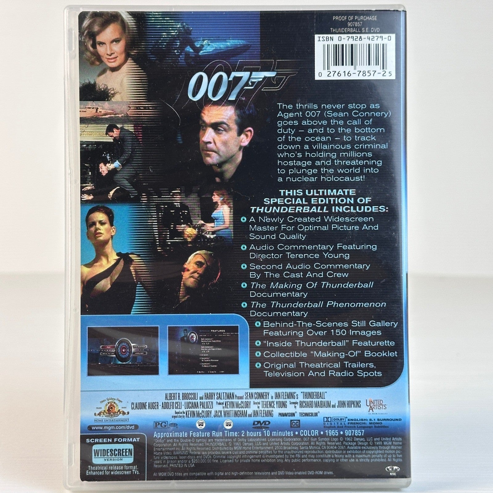 Thunderball Special 007 Edition DVD Sean Connery James Bond Widescreen 1999 MGM by Buysaavy