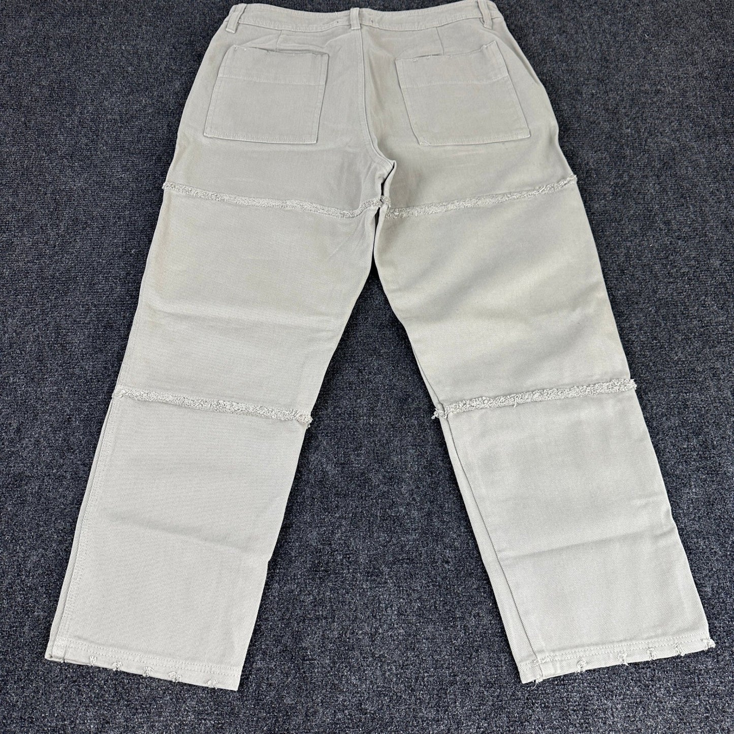 ASOS DESIGN Mens Stone Beige Cotton Twill Straight Leg Chino Pants 34X37 by ASOS DESIGN