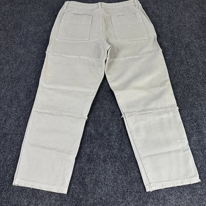 ASOS DESIGN Mens Stone Beige Cotton Twill Straight Leg Chino Pants 34X37 by ASOS DESIGN