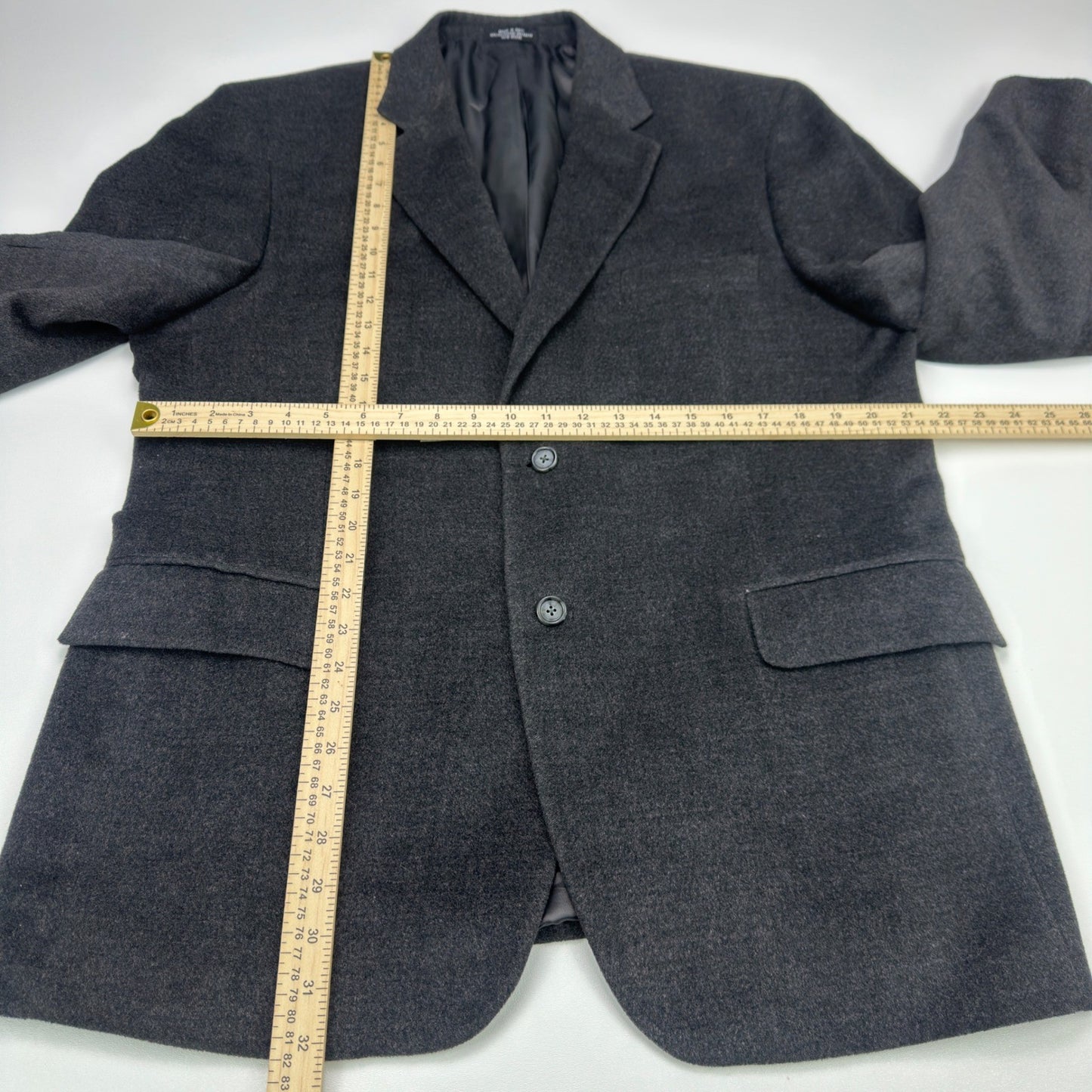 Jones New York Mens 44R Blazer Charcoal Grey Two Button Sport Coat Jacket by Jones New York