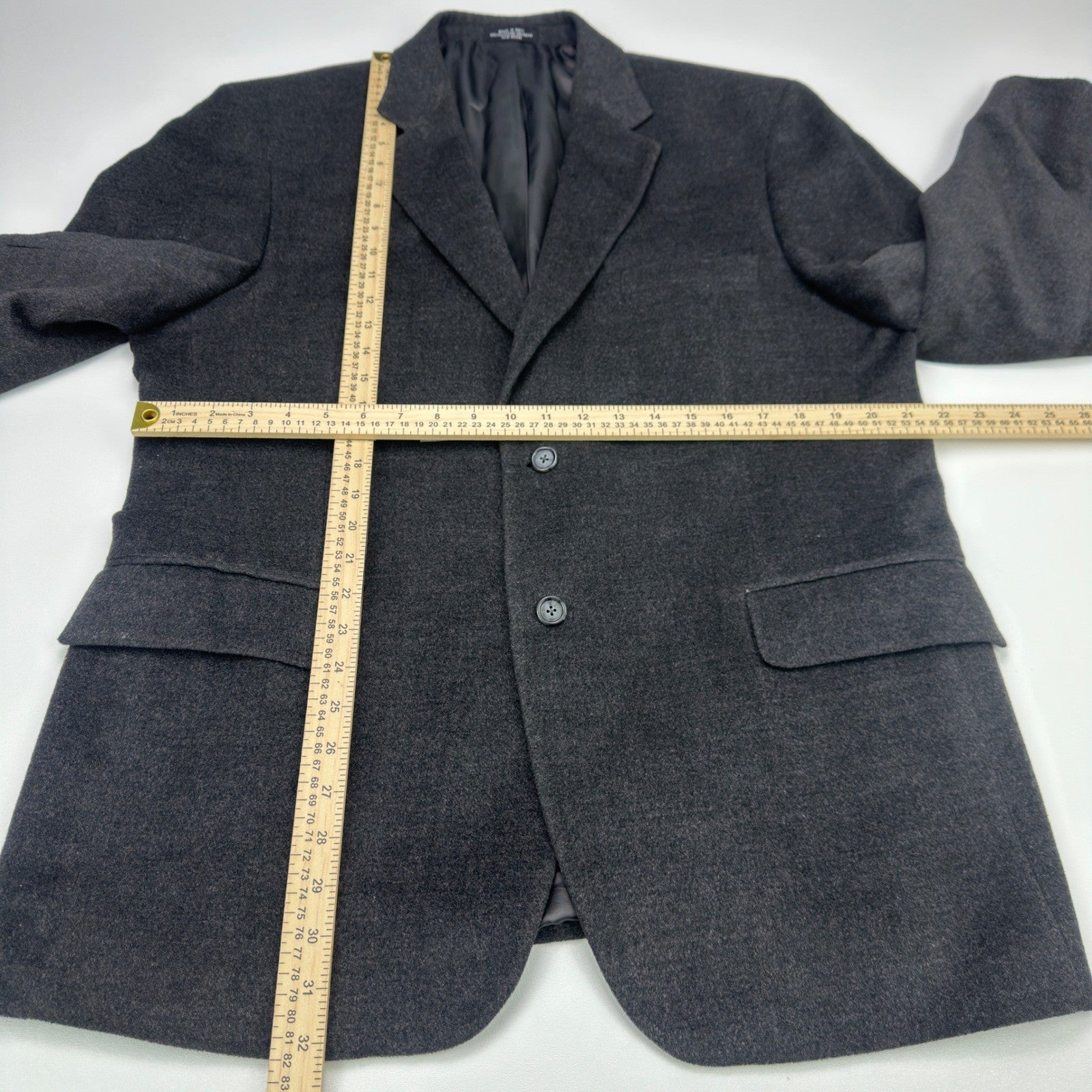 Jones New York Mens 44R Blazer Charcoal Grey Two Button Sport Coat Jacket by Jones New York
