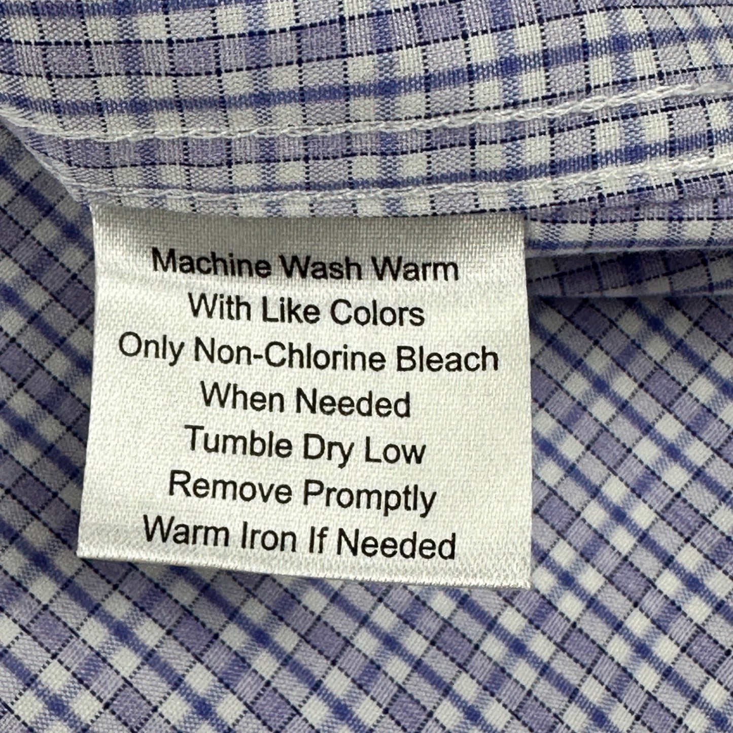 Jos. A. Bank 1905 Mens Tailored Fit Non-Iron Cotton Shirt Purple Check 16.5-34 by Jos. A. Bank