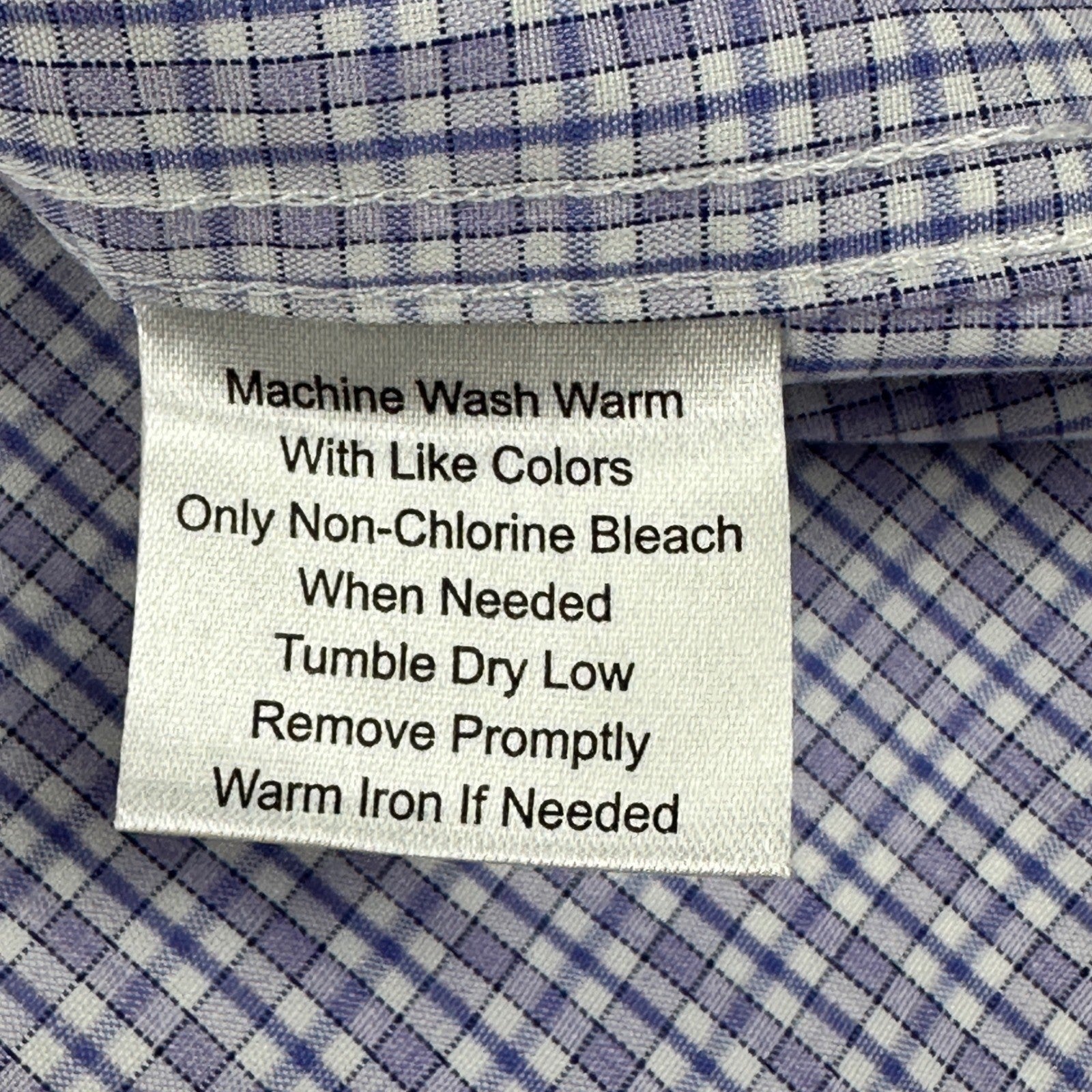 Jos. A. Bank 1905 Mens Tailored Fit Non-Iron Cotton Shirt Purple Check 16.5-34 by Jos. A. Bank