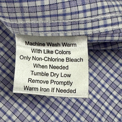 Jos. A. Bank 1905 Mens Tailored Fit Non-Iron Cotton Shirt Purple Check 16.5-34 by Jos. A. Bank