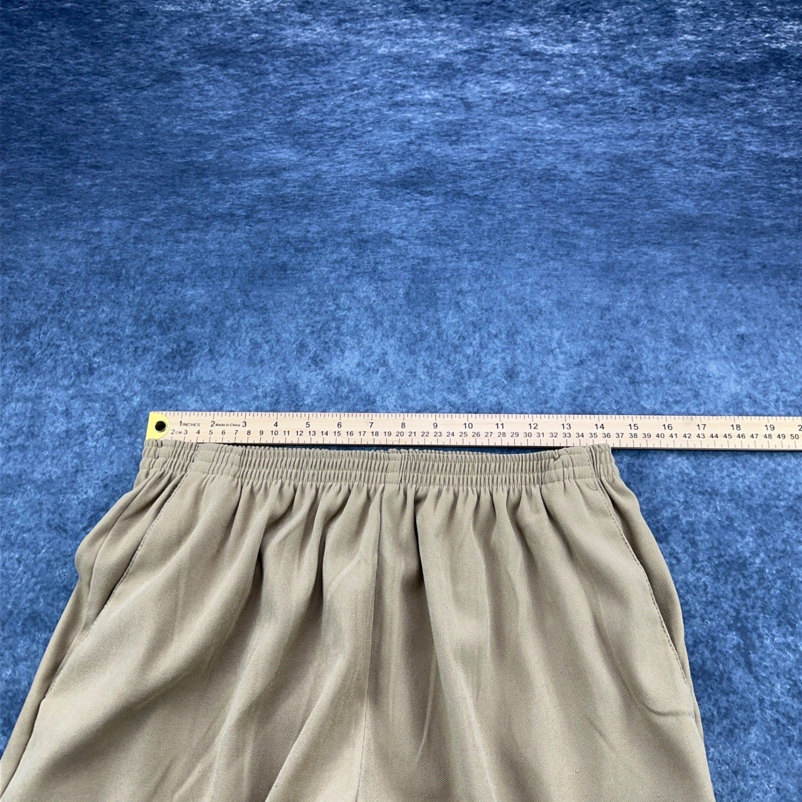 Alfred Dunner Khaki Tan Elastic Waist Pull On Straight Leg Pants Womens Size 16 by Alfred Dunner